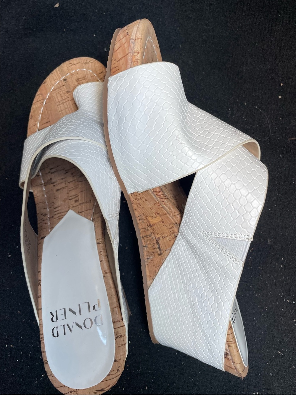 Donald J. Pliner White Cork Slide Sandals - Picture 9 of 9